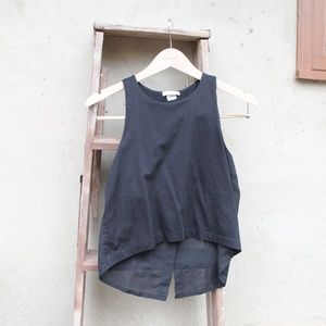 Club Monaco black crop tank